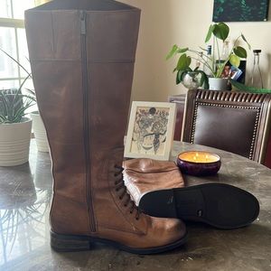 Brown Leather Vince Camuto boots
